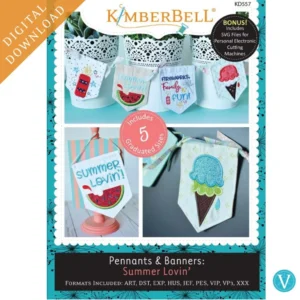Kimberbell ME Pennants & Banners Summer Loving CD