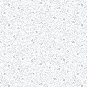 Henry Glass Fabrics - White on White Dotted Flowers