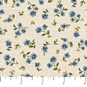Northcott - Farmhouse Small Blue Floral