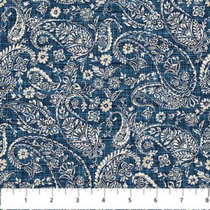 Northcott - Farmhouse Blue Paisley
