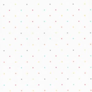 Moda - In the Garden Off White Multi Criss Cross