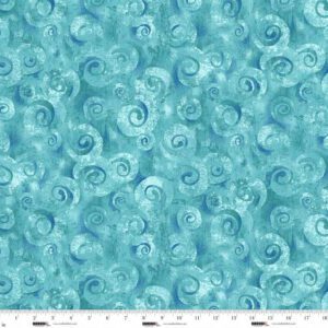 Studio E - 118" Aqua Spiral Storm Wide Back