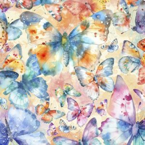 Lumen Fabrics - Flight of Fancy Butterfly Wishes Multi