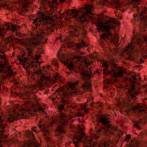 QT Fabrics - Stars Stripes & Steel Eagle Tonal Red