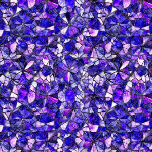 QT Fabrics - Mosaic Blooms Purple