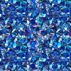 QT Fabrics - Mosaic Blooms Blue