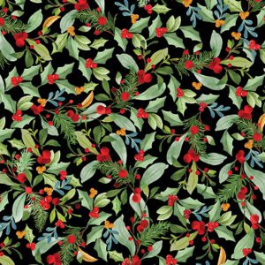 Benartex - Heartland Holiday Leaf Berries