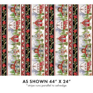 Benartex - Heartland Holiday Border Stripe