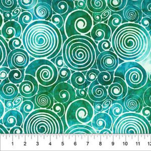 Northcott - Abstraction Swirl Teal