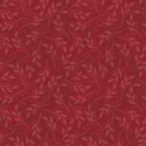 Lumin Fabrics - Monarch Meadows Tonal Leaves Red
