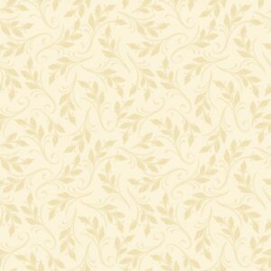 Lumin Fabrics - Monarch Meadows Tonal Leaves Cream
