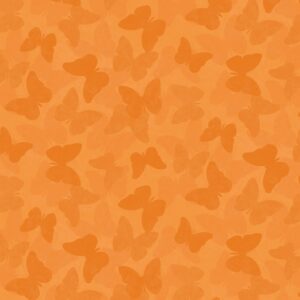 Lumin Fabrics - Monarch Meadows Tonal Butterflies Orange