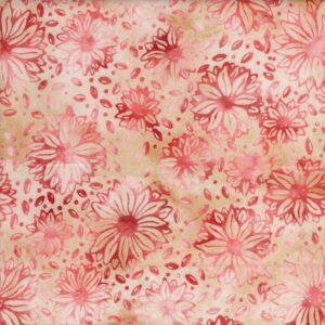 Island Batiks - Crazy for Daisies Collection Large Daisies Peach