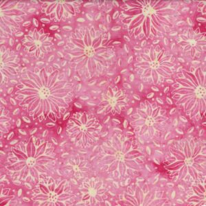 Island Batiks - Crazy for Daisies Collection Large Daisies Pink