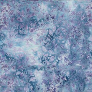 Island Batiks - Crazy for Daisies Collection Leaves Blue