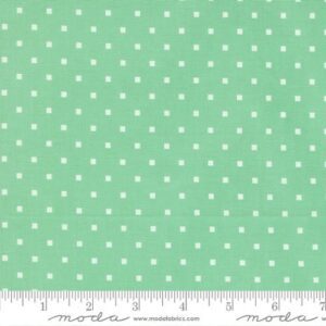 Moda - Cat Named Stitch Green Square Dot