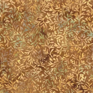 Island Batik - Tossed Vines Brown Batik