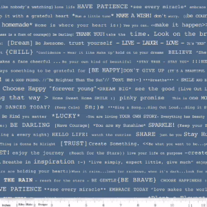 Riley Blake - Lori Holt Denim & Daisy Denim Happy Text