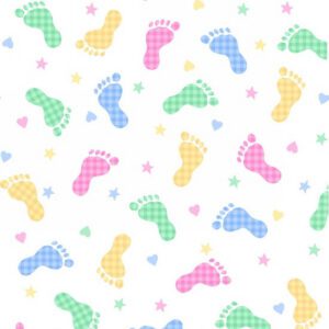 A.E. Nathan - Flannel Pastel Footprints