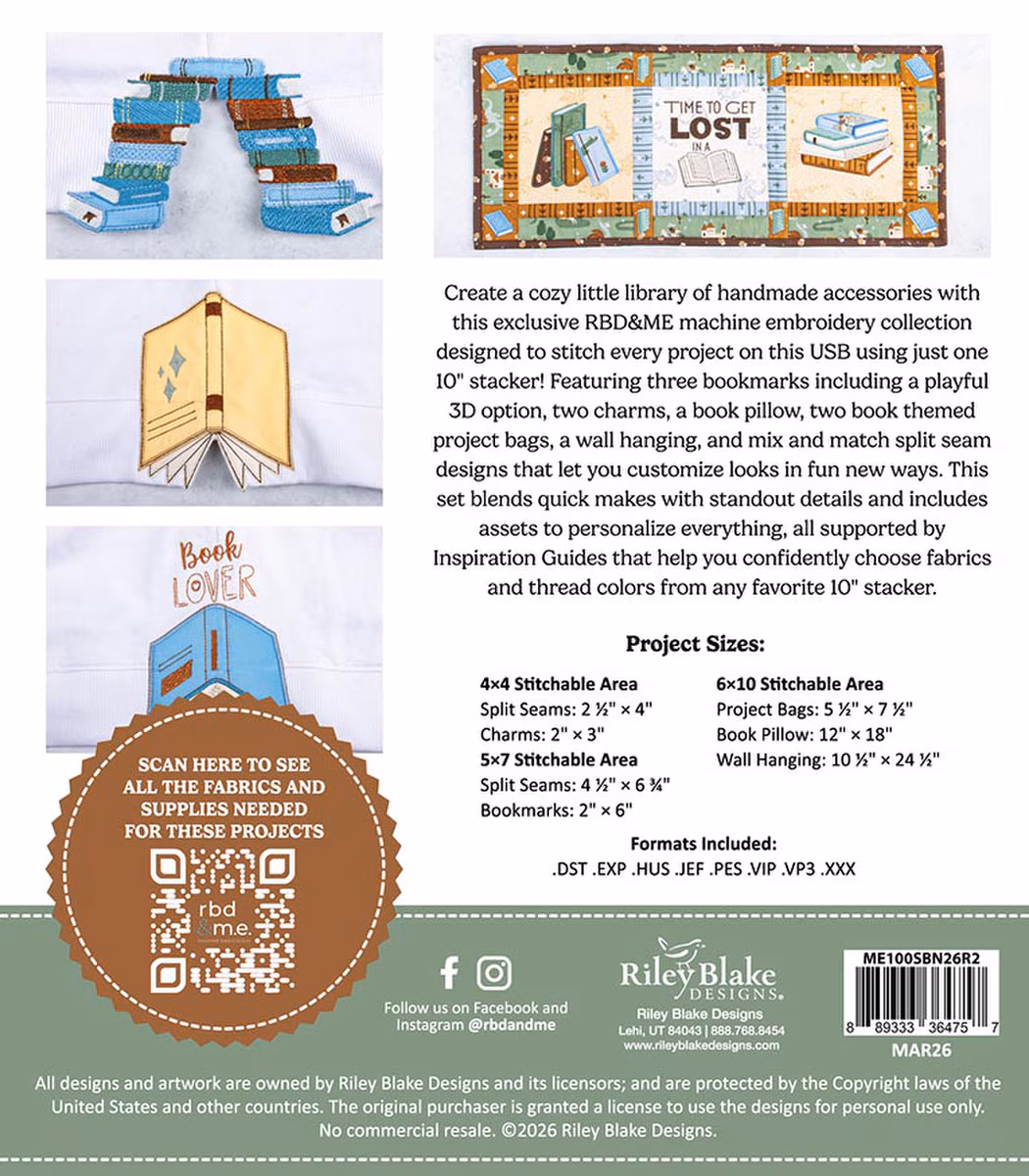 Riley Blake - Stitch Your Book Machine Embroidery Design - Image 2