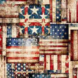 QT Fabrics - 108" Wideback Flag Patchwork