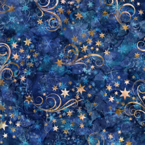 QT Fabrics - 108" Wide Back Star Swirl Blue