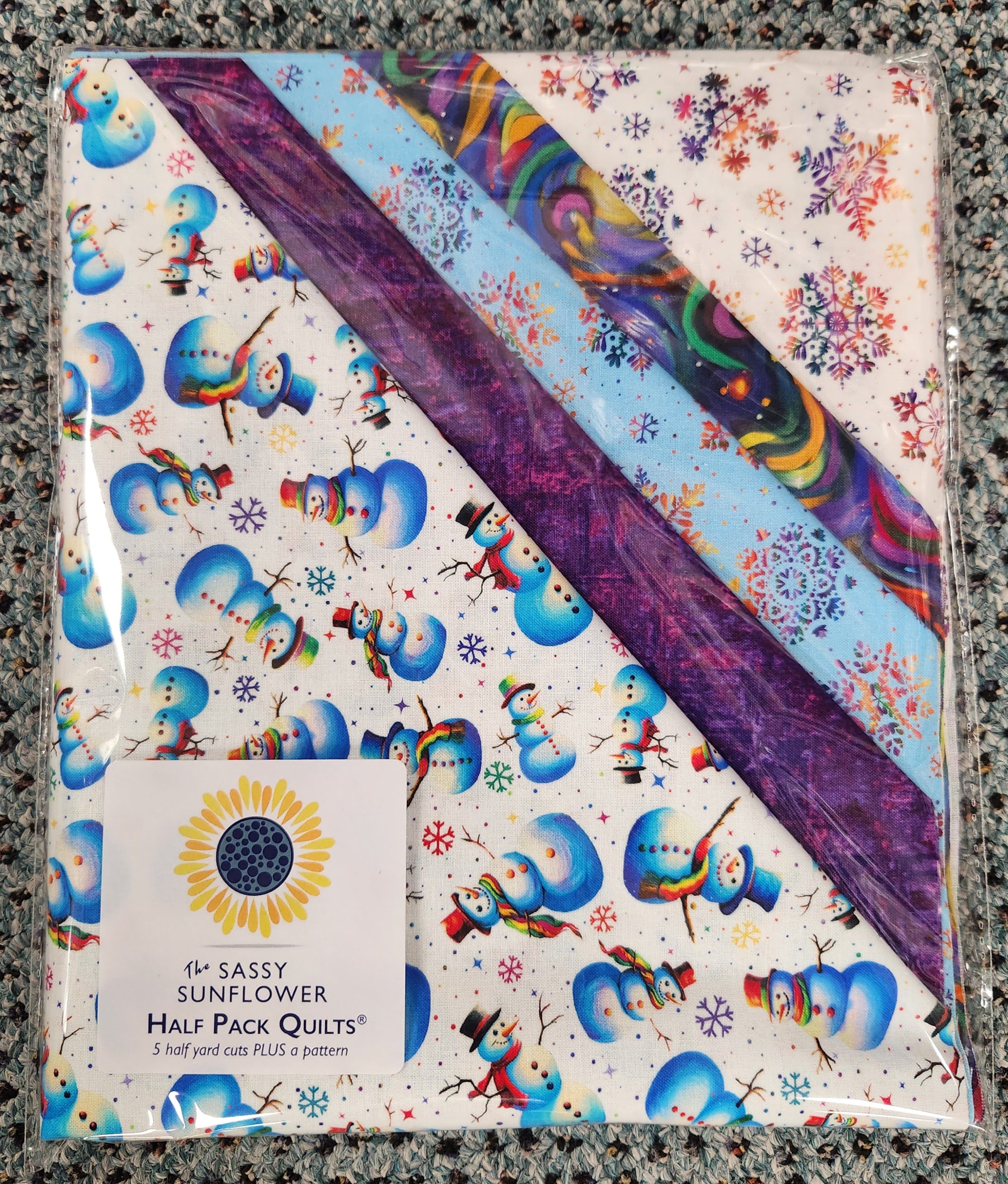 Sassy Sunflower Half Pack Quilt Kit- "Frostykins"