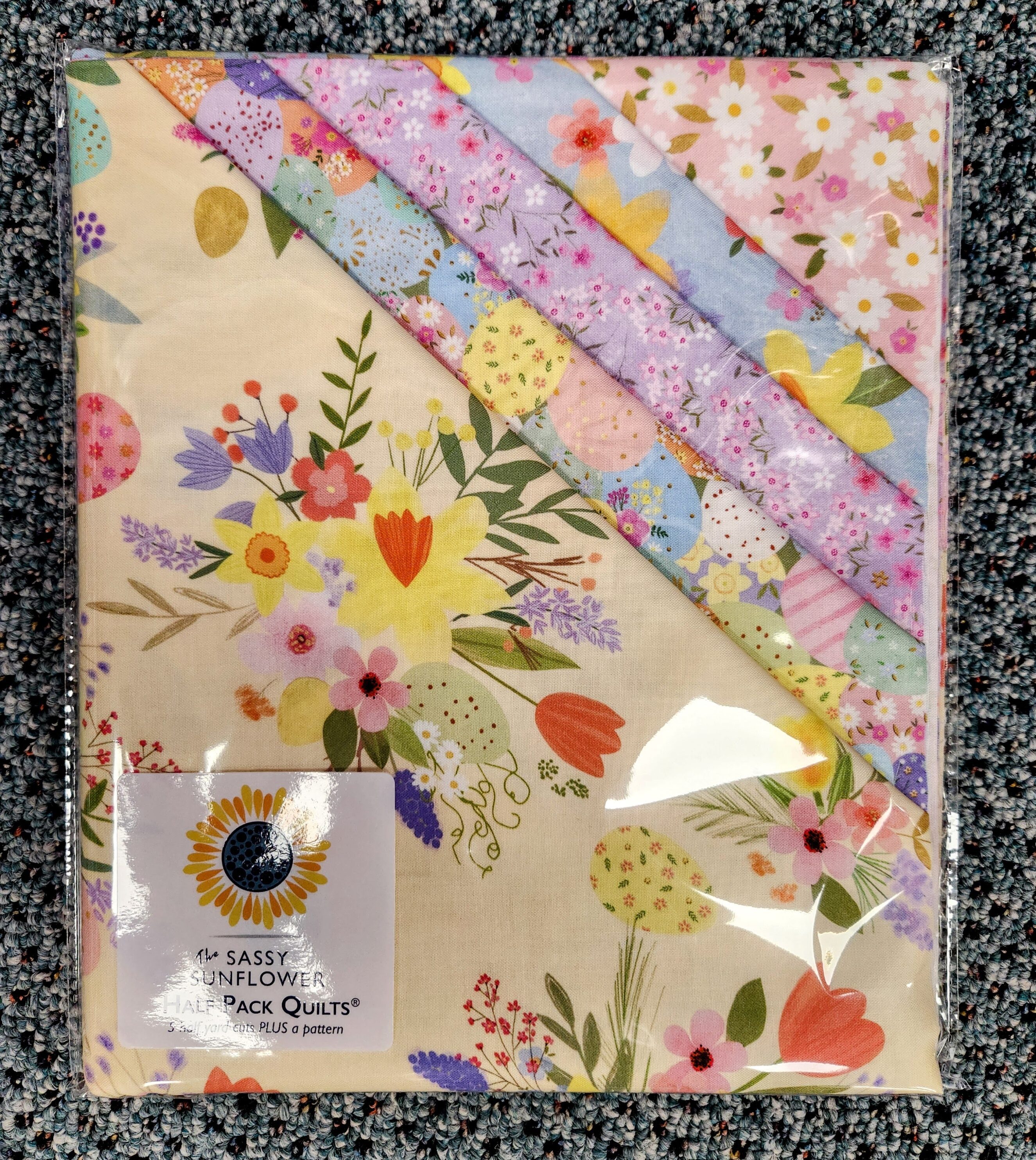 Sassy Sunflower Half Pack Quilt Kit- "Happy Easter"