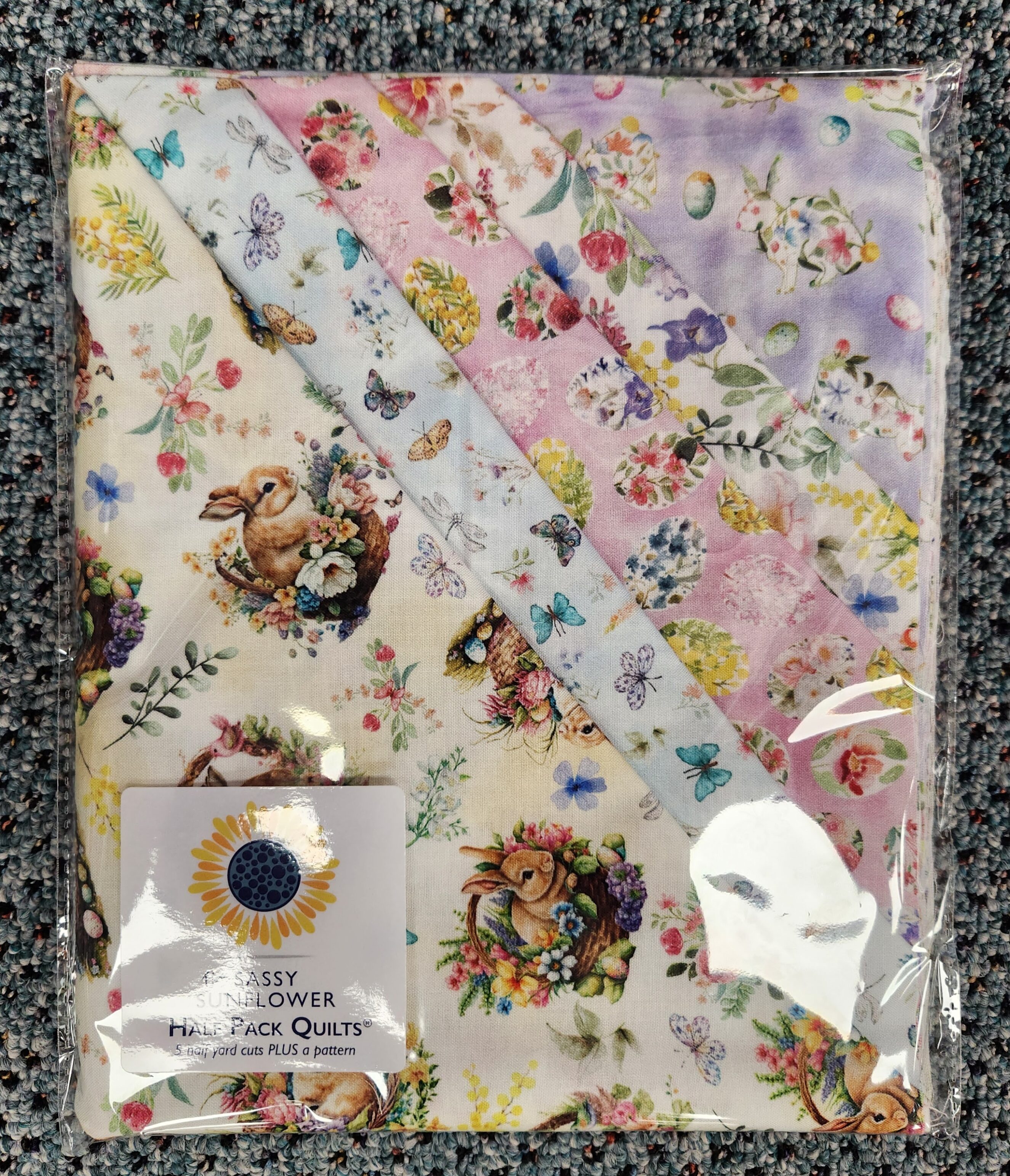 Sassy Sunflower Half Pack Quilt Kit- "Basket of Blessing"