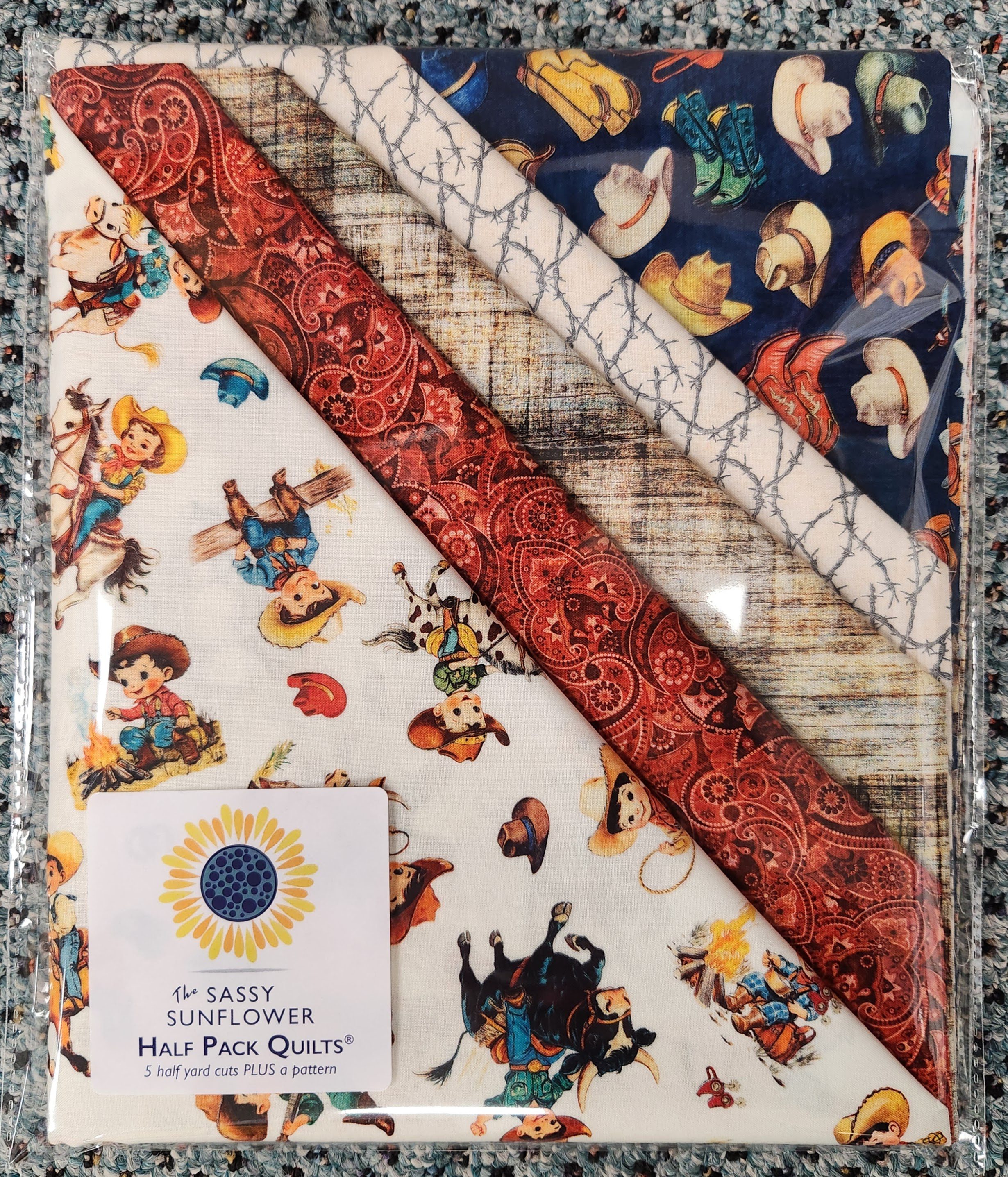 Sassy Sunflower Half Pack Quilt Kit- "Yippie Ki Yay"