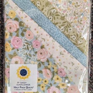 Sassy Sunflower Half Pack Quilt Kit- "Layla Soft Flowers"