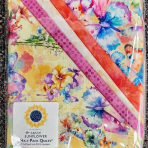 Sassy Sunflower Half Pack Quilt Kit- "Lumin Flight of Fancy"
