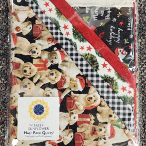 Sassy Sunflower Half Pack Quilt Kit- "Golden Christmas"