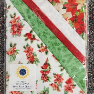 Sassy Sunflower Half Pack Quilt Kit- "WO Cardinals & Poinsettias"