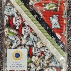Sassy Sunflower Half Pack Quilt Kit- "Purrfect Holiday"