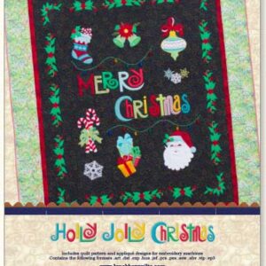 Lunch Box Quilts - Machine Embroidery Holly Jolly Christmas Quilt CD