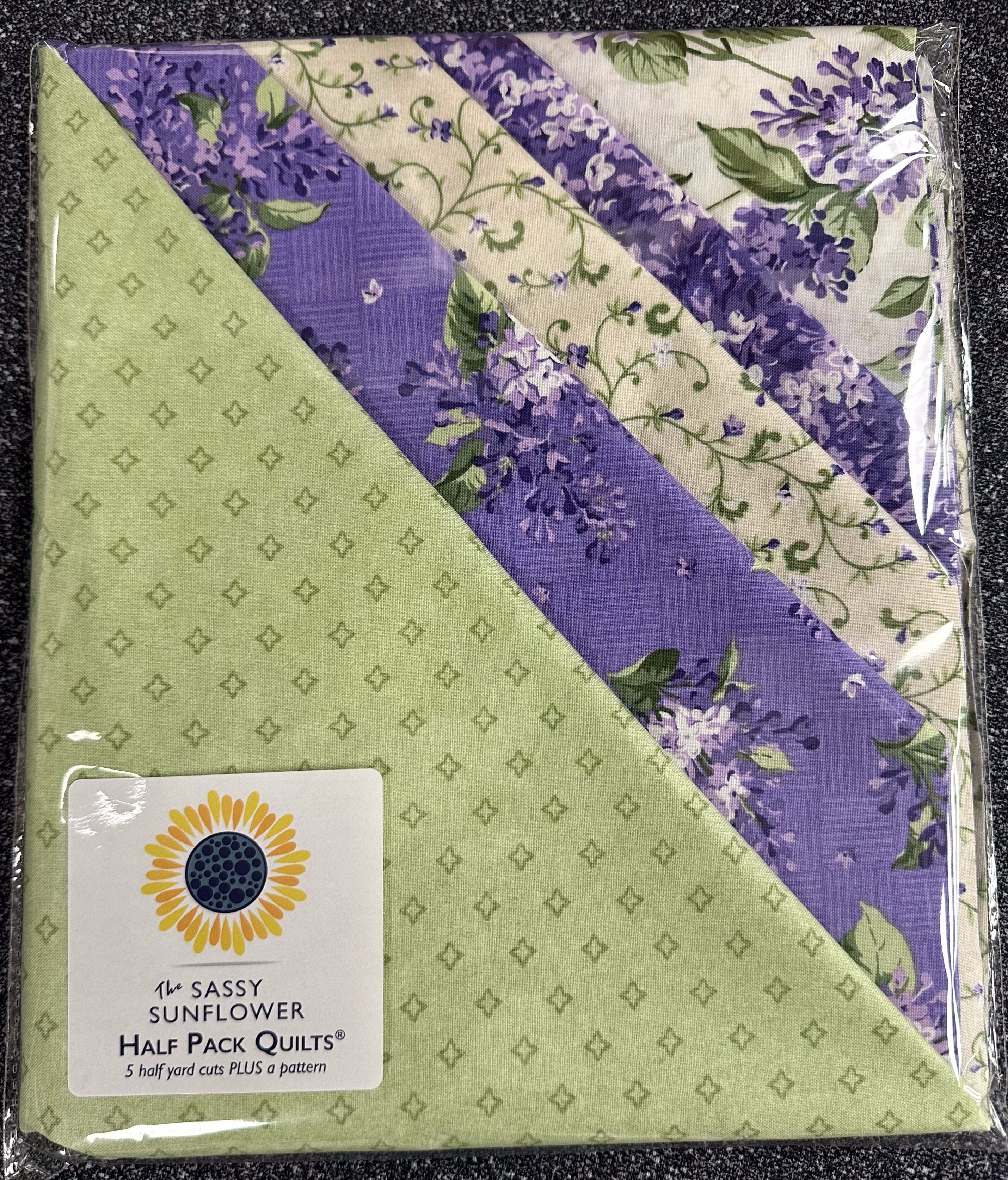 Sassy Sunflower Half Pack Quilt Kit- "Lilac Lane"