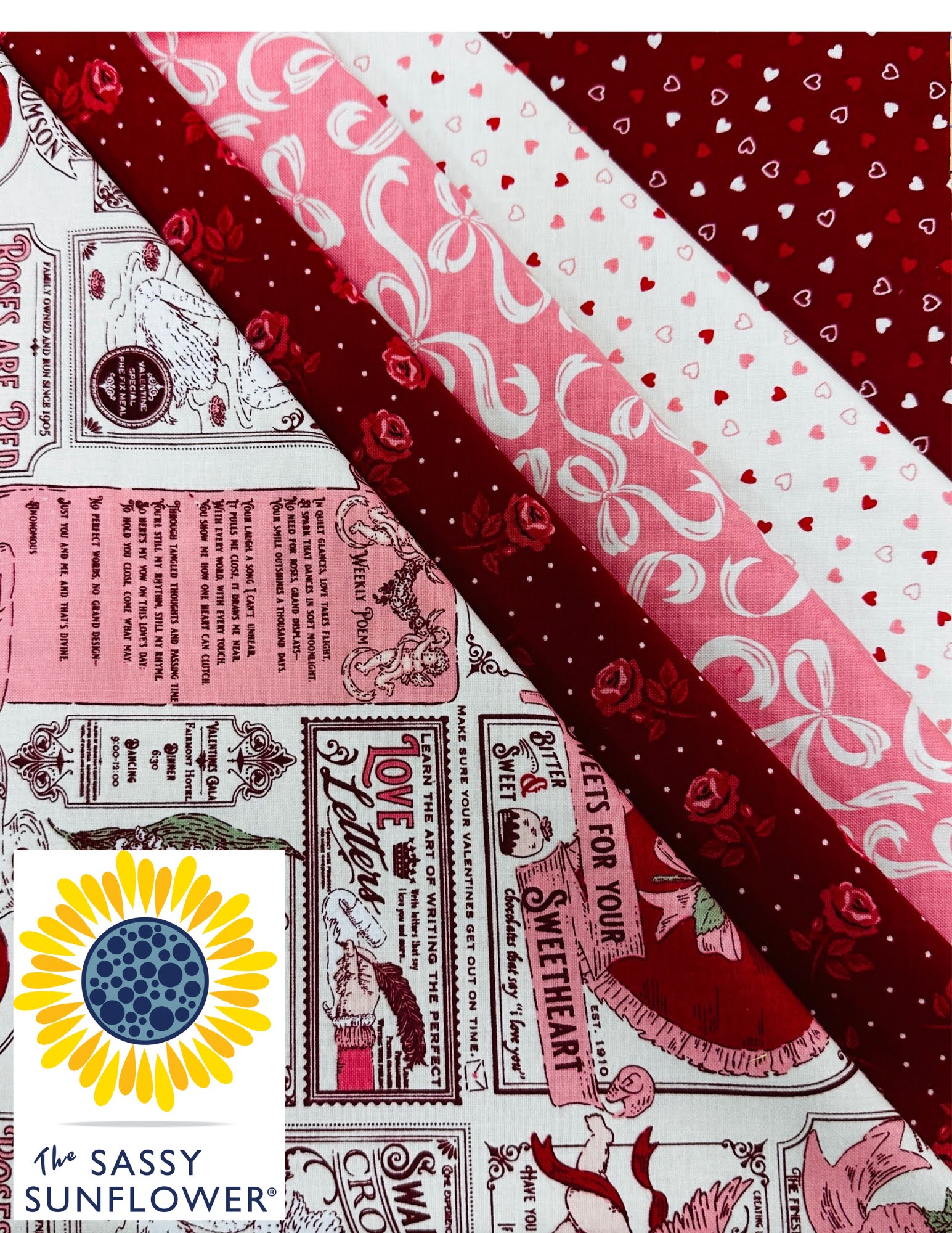 Sassy Sunflower Half Pack Quilt Kit- "Je Taime"