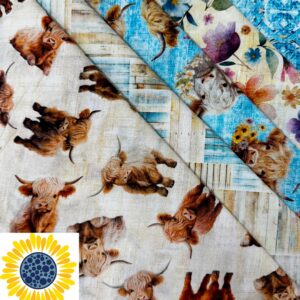 Sassy Sunflower Half Pack Quilt Kit- "Udderly Adorable"