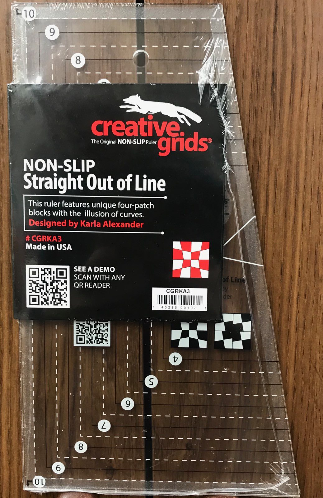 Creative Grids Ruler - Non- Slip Straight Out of Line