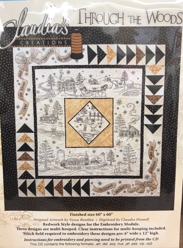 Claudia's Creation - Through the Woods Machine Embroidery CD/Pattern