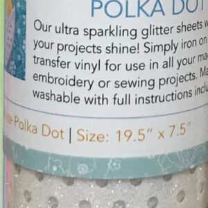 Kimberbell - Applique Glitter Sheet White Polka Dot