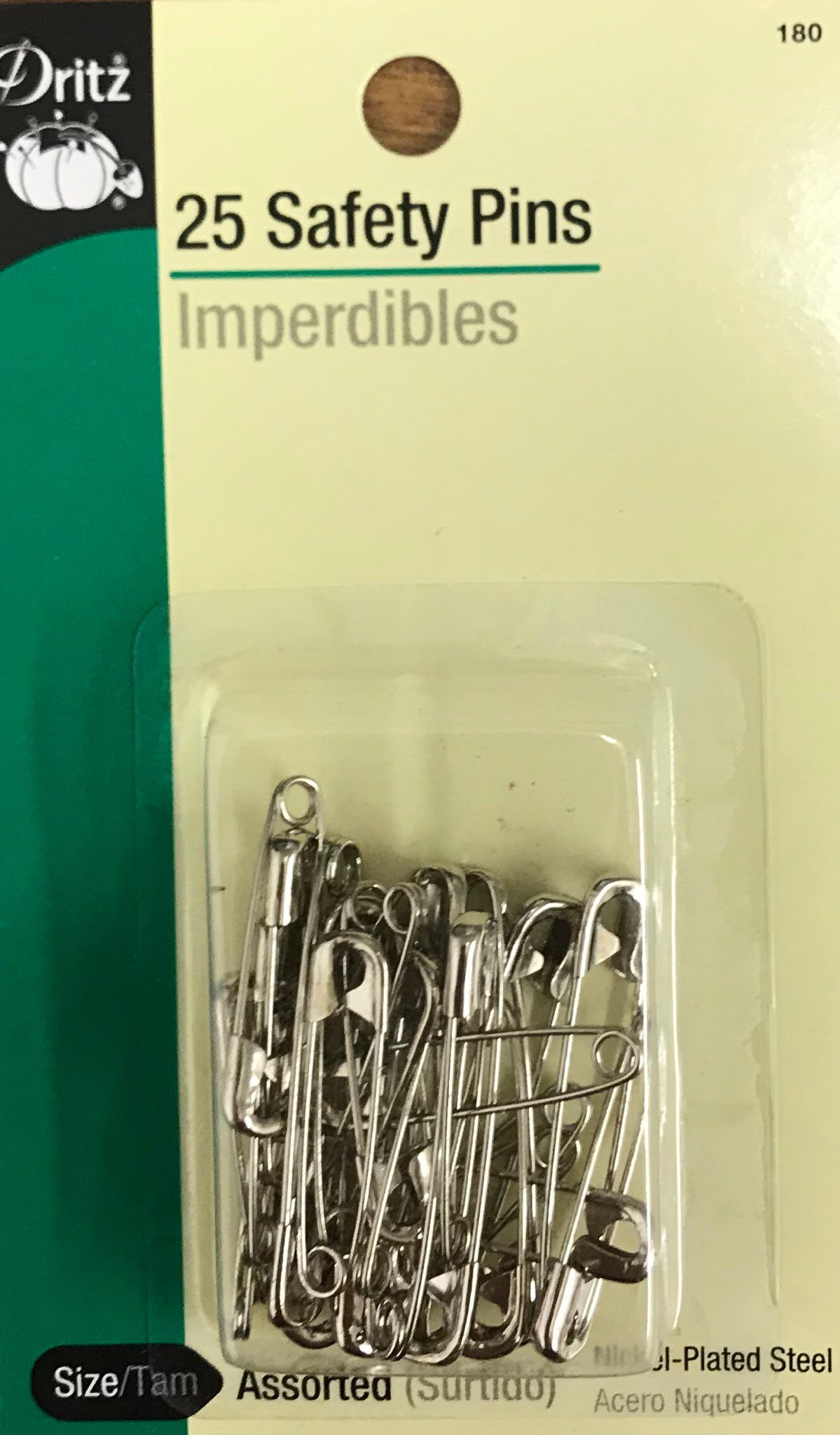 Dritz - 25 Safety Pins - Assorted Size