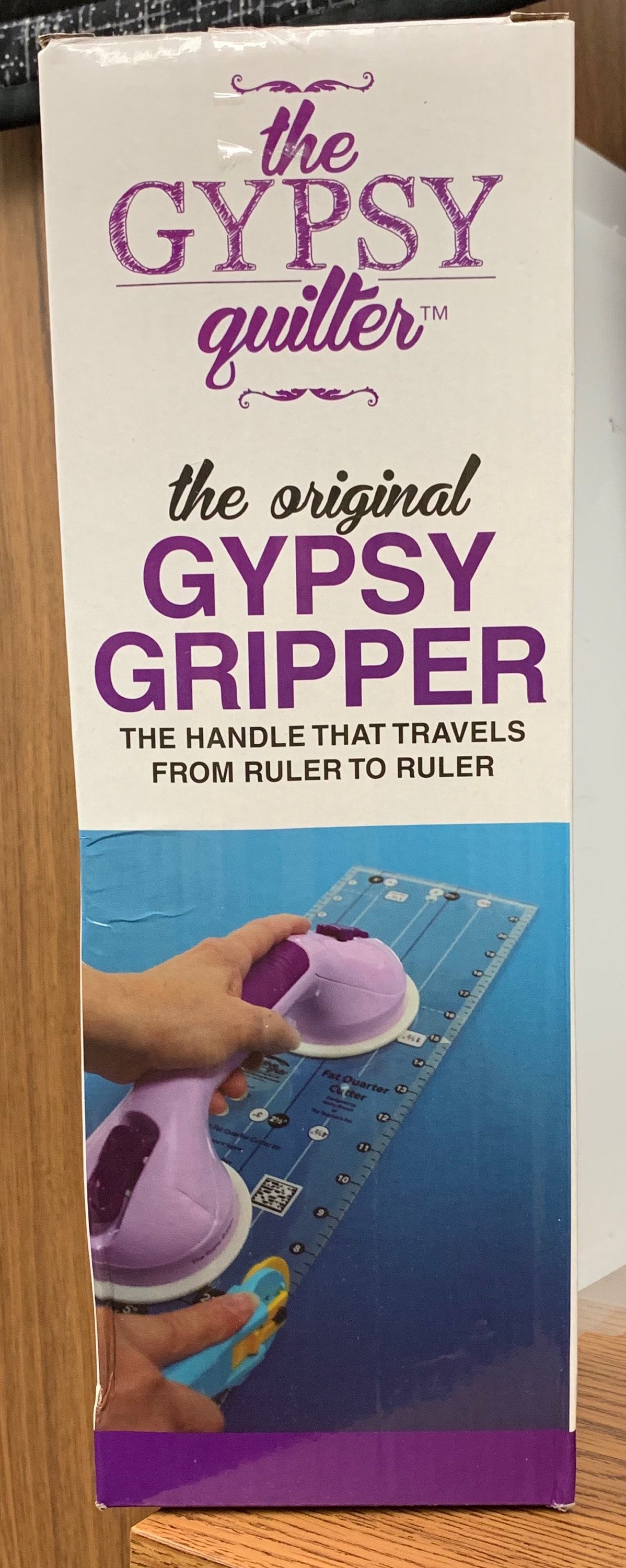 The Gypsy Quilter -The Original Gypsy Gripper - The Handle that Travels from Ruler to Ruler
