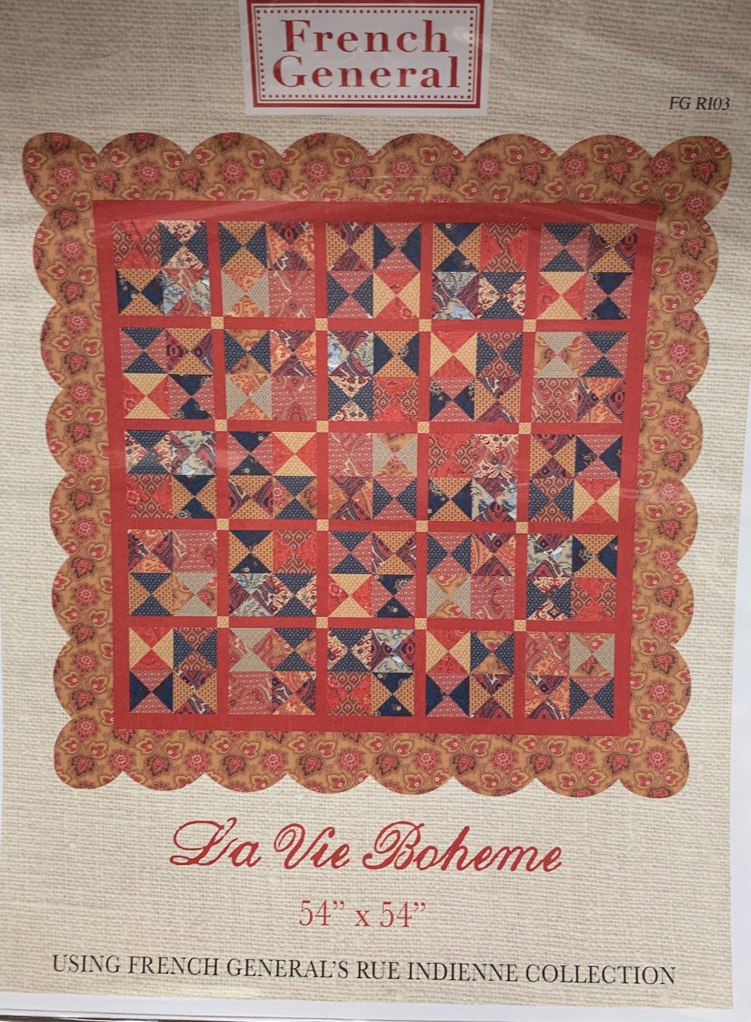 French General - La Vie Boheme - Pattern 54" x 54"