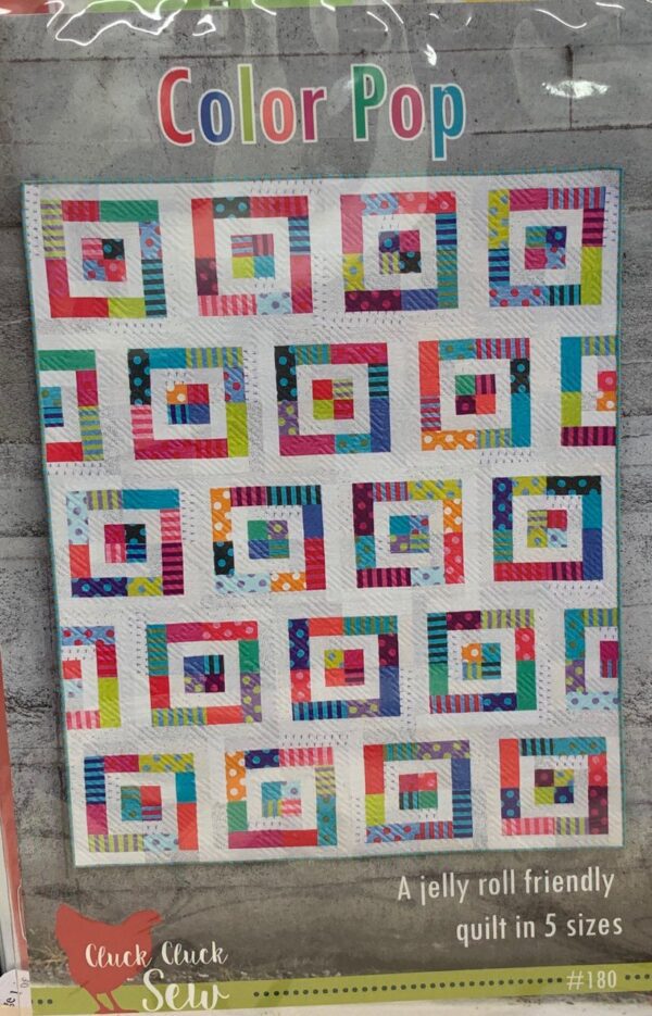 Color Pop - Pattern - By Cluck Cluck Sew - A jelly Roll Friendly Quilt in 5 sizes