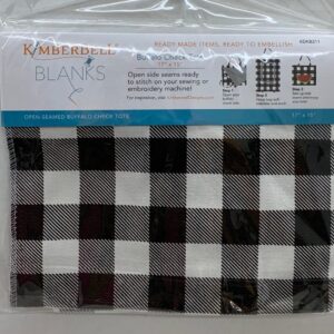 Kimberbell - Buffalo Check Tote 17" x 15"