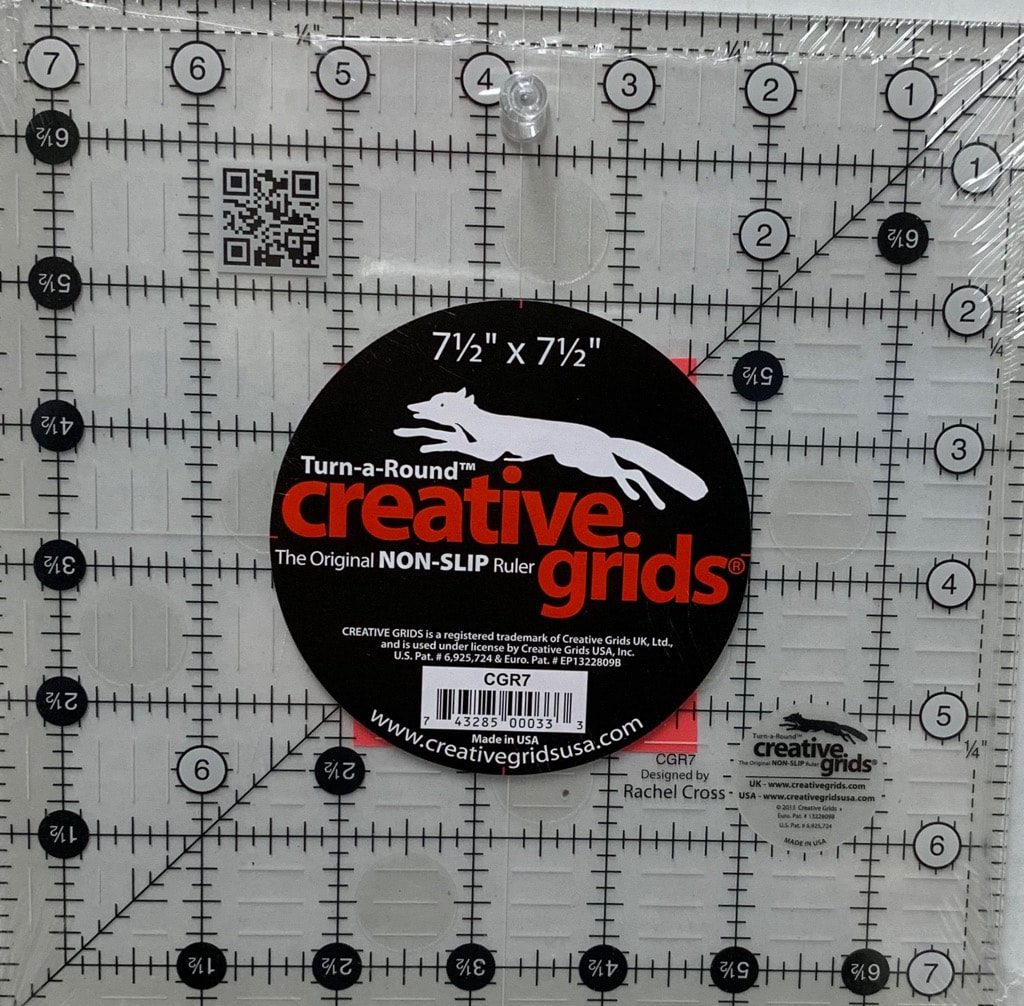 Creative Grids Ruler 7 1/2" x 7 1/2" Square Ruler