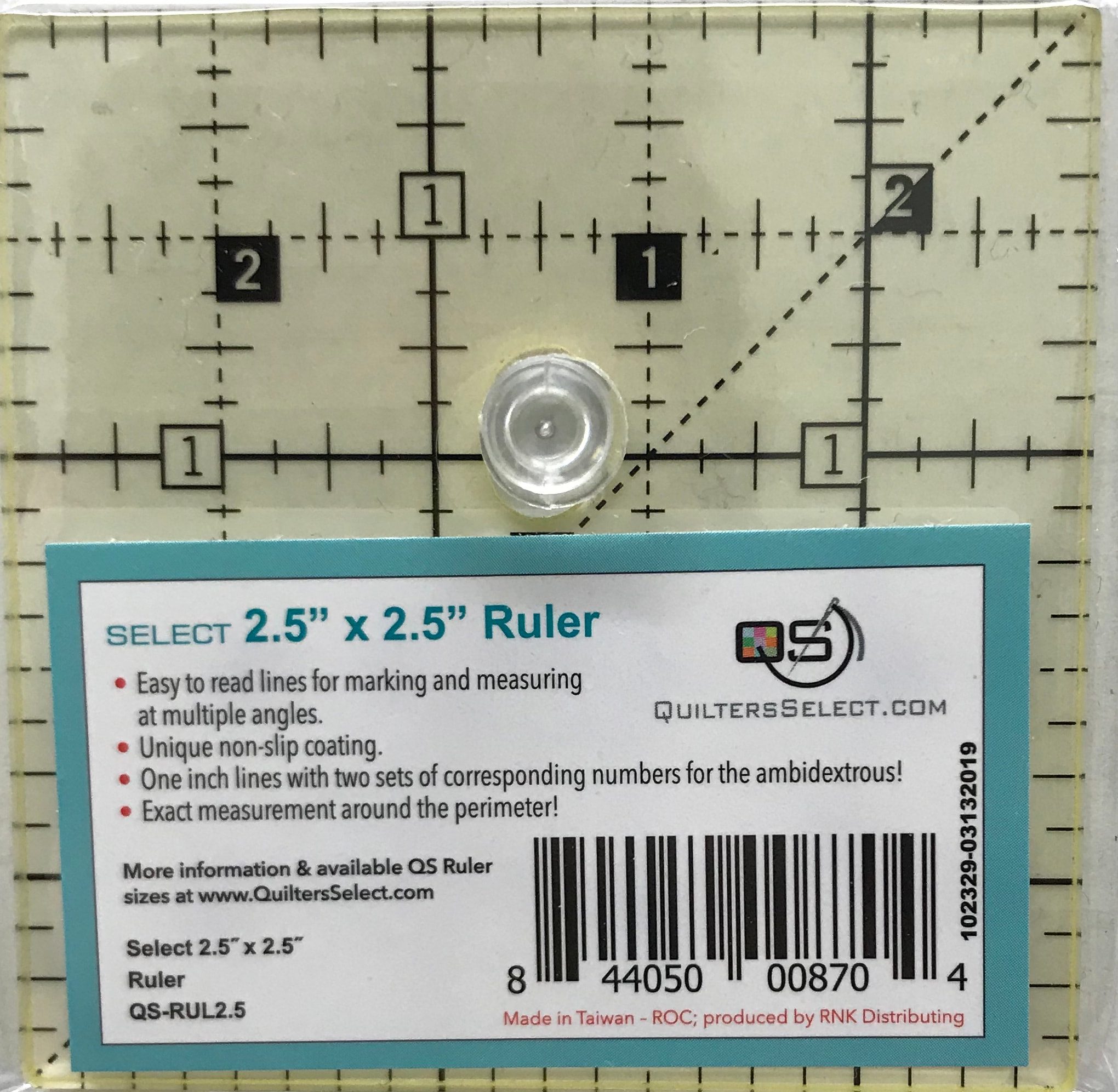 QS Ruler - 2.5 x 2.5"
