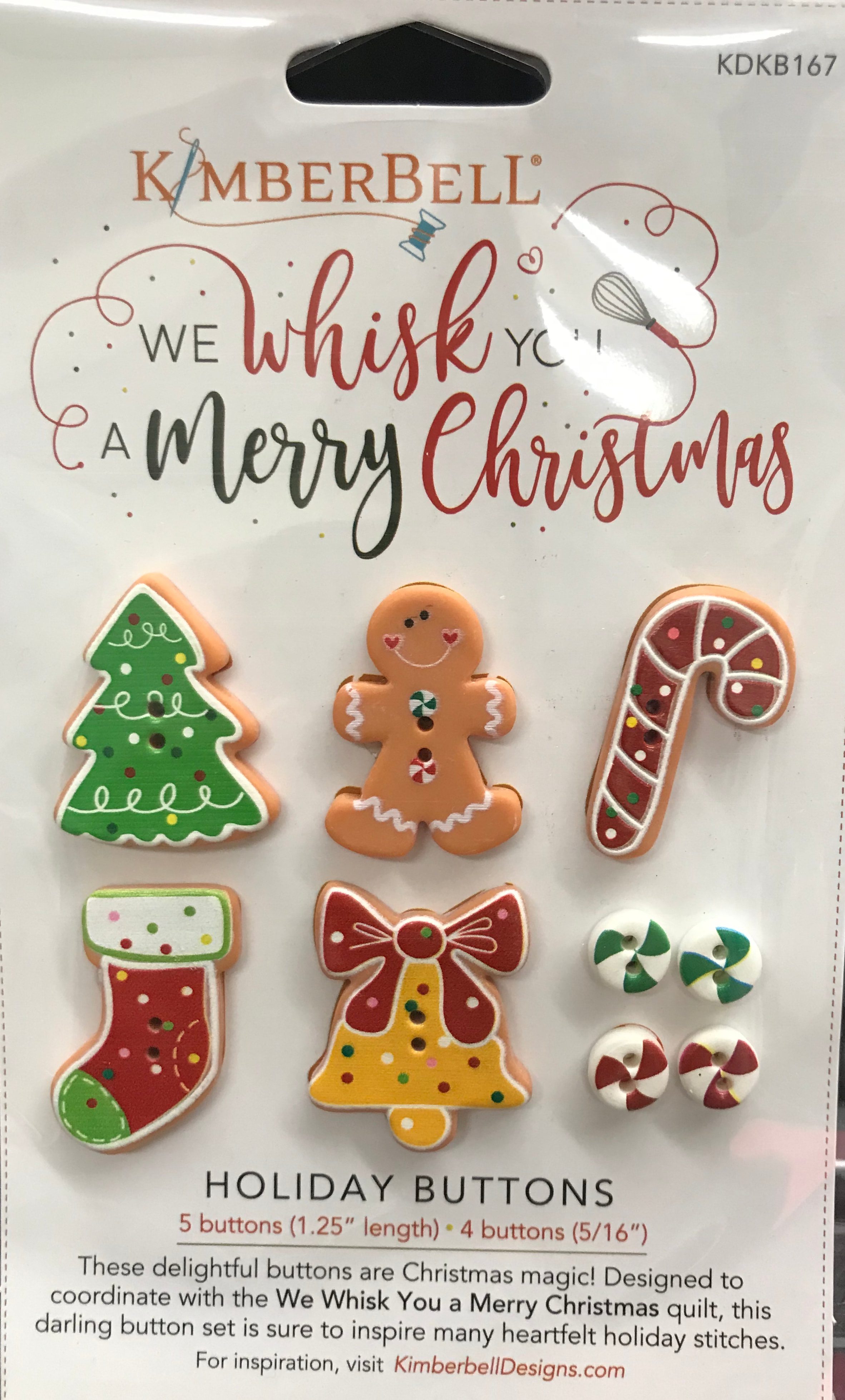 We Whisk You a Merry Christmas - Holiday Buttons